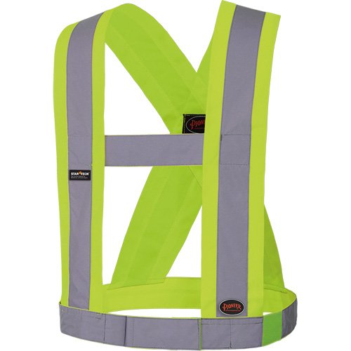 SHI030-High-Visibility 4" Wide Adjustable Safety Sash