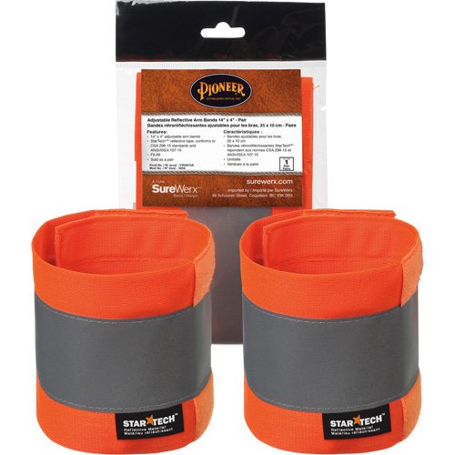 SHI034-High-Visibility Orange Adjustable 14" X 4" Reflective Armband