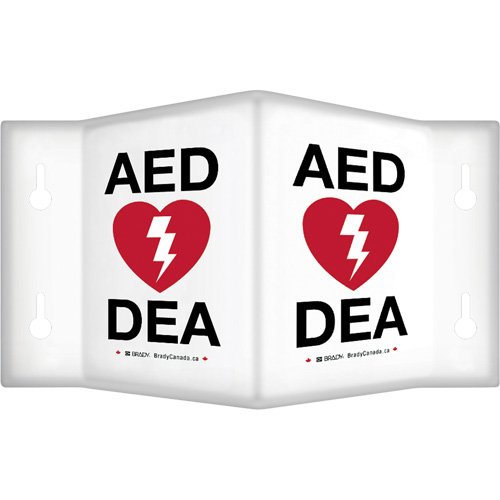 SHI574 - 90° Projecting "AED/DEA" Sign