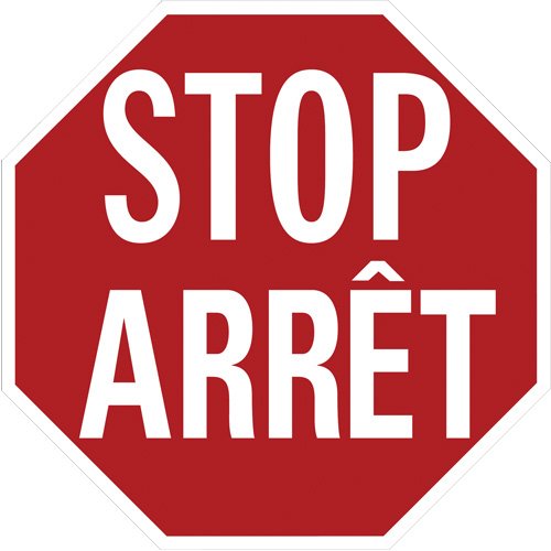SHJ455-"Stop/Arrêt" Traffic Sign