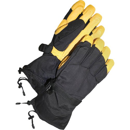 SHJ823-Grain Deerskin Ski Glove with Gauntlet Cuff