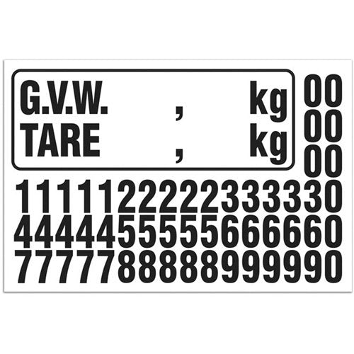 SHK166-G.V.W. Truck Number Kit