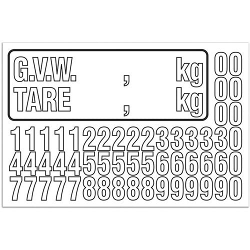 SHK167-G.V.W. Truck Number Kit