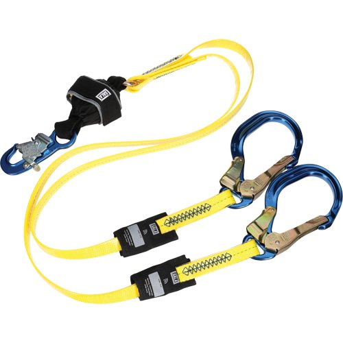 SHL012-Twin-Leg Arc Flash Coated Web Shock-Absorbing Lanyard