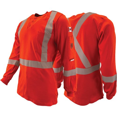 SHL566-Atlas Guardian® FR/AR Henley Shirts with 2" Striping