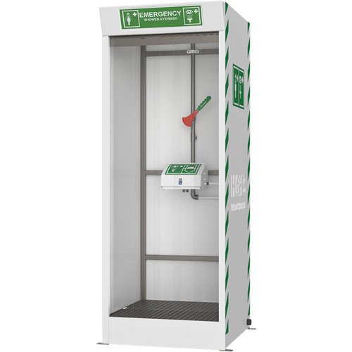 SHL786-Emergency Cubicle Shower & Covered Eye & Face Wash