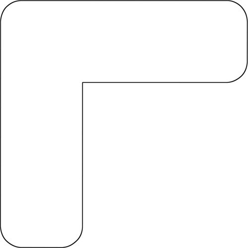 SHL871-Durastripe Xtreme 90-Degree Angle for Rounded Corners