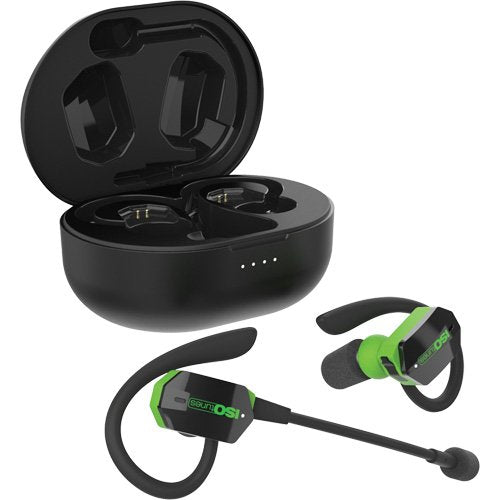 SHM731-Black & Green UltraComm Aware Bluetooth Earbuds