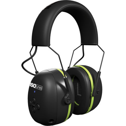 SHM732-Black & Green Air Defender Bluetooth Earmuffs