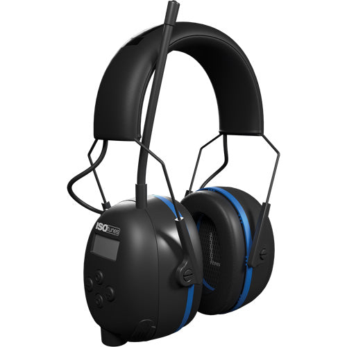SHM734-Black & Blue Air Defender AM/FM BT Earmuffs