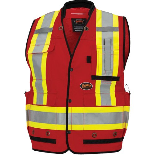 SHN881 - 6678 High-Visibility Antimicrobial Mesh-Back Surveyor Vest