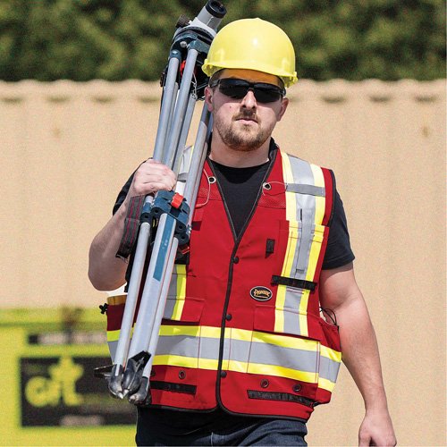 SHN880 - 6678 High-Visibility Antimicrobial Mesh-Back Surveyor Vest
