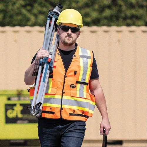 SHN892 - 6680 High-Visibility Antimicrobial Mesh-Back Surveyor Vest