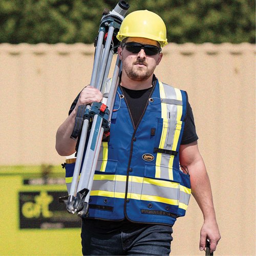 SHN910 - 6681 High-Visibility Antimicrobial Mesh-Back Surveyor Vest