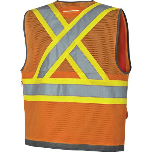 SHO221 - Pioneer Mesh Back Zip Front Surveyor Safety Vest