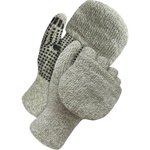 SHO564 - Deny® Wool/Acrylic Flip Mitt with PVC Dots