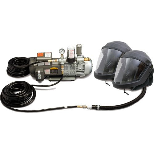 SHP588 - 2-Worker DEFENDER Supplied Air Shield & Helmet System