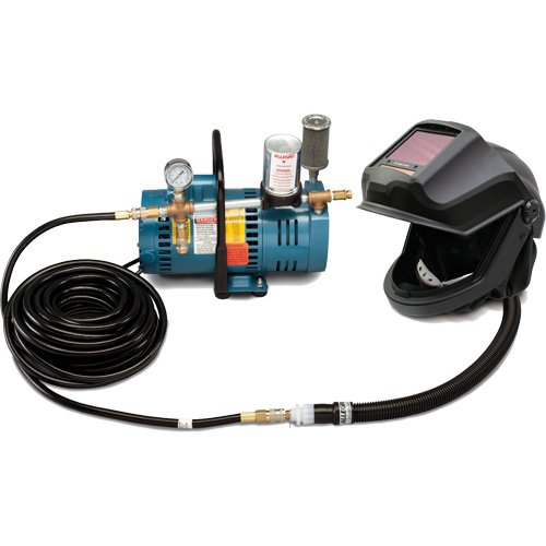 SHP589 - 1-Worker DEFENDER Supplied Air Shield & Flip-Front Welding Helmet System