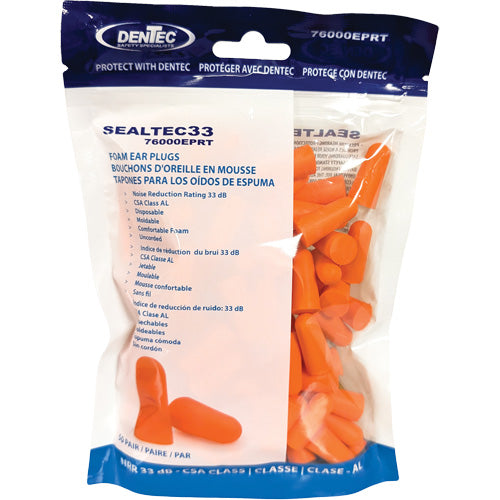 SHR052 - SEALTEC33™ Orange Disposable Foam Earplugs