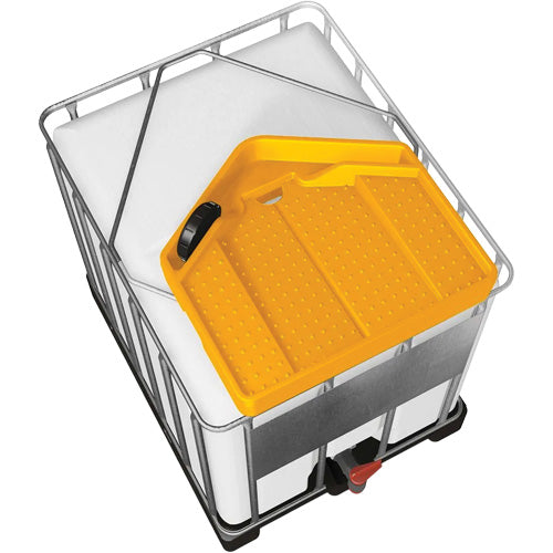 SHR886 - Large 3.9 Gal. Yellow Chemically-Resistant Polyethylene IBC Funnel