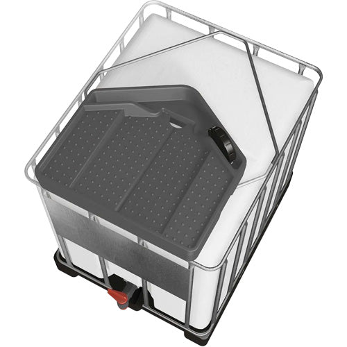 SHR888 - Large 3.9 Gal. Grey Chemically-Resistant Polyethylene IBC Funnel