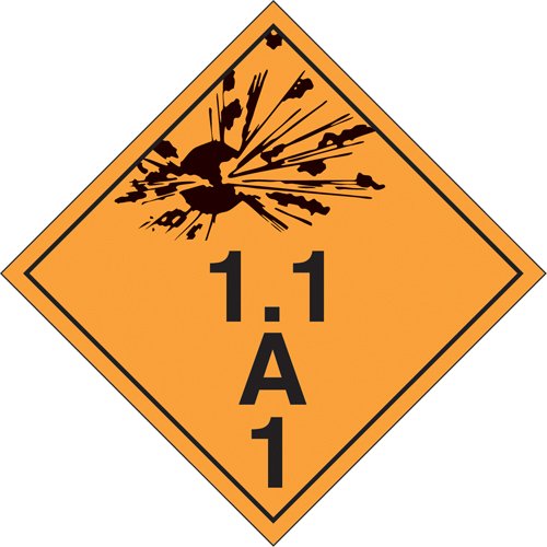 SD300-Explosive Materials TDG Placard