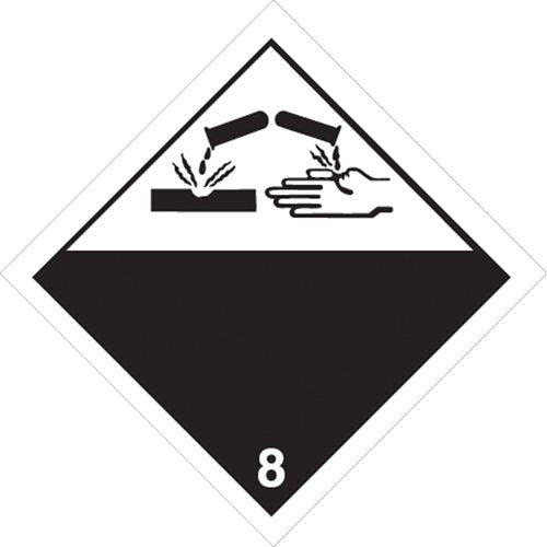 SJ386-Corrosive Materials TDG Placard