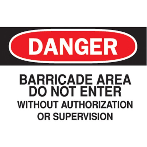 SJ474-"Barricade Area Do Not Enter" Sign