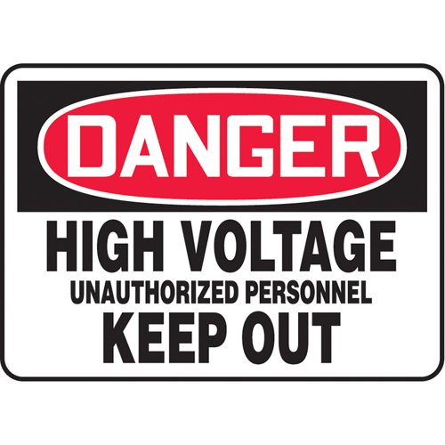 SJ599-"High Voltage" Sign