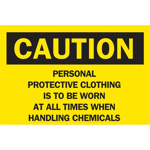 SK002-"When Handling Chemicals" Sign