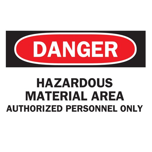 SK361-"Hazardous Material Area" Sign