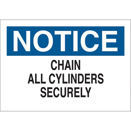 SK539-"Chain All Cylinders" Sign
