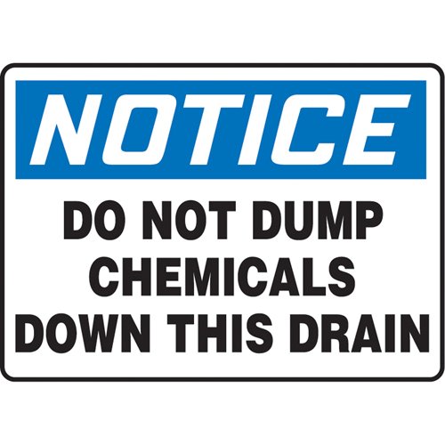 SK555-"Do Not Dump Chemicals" Sign