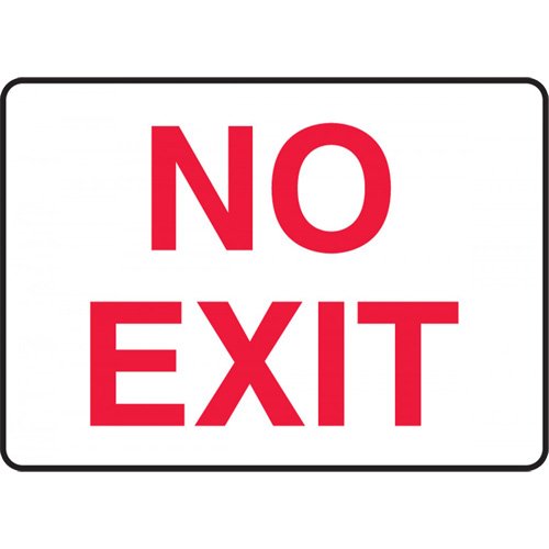 SL066-"No Exit" Sign