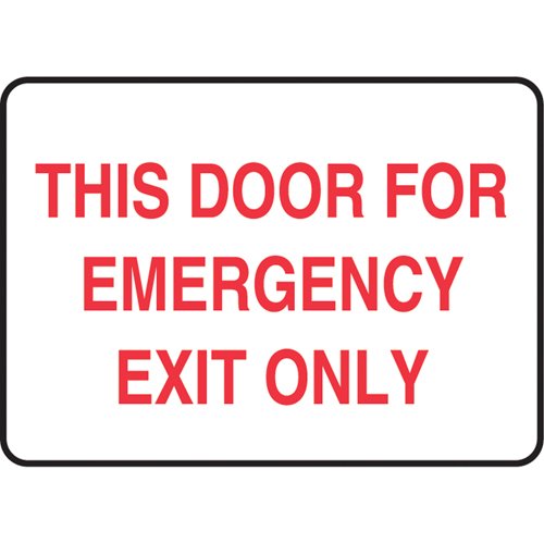 SL084-"Door For Emergency Exit" Sign