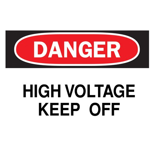 SL145-"High Voltage" Sign
