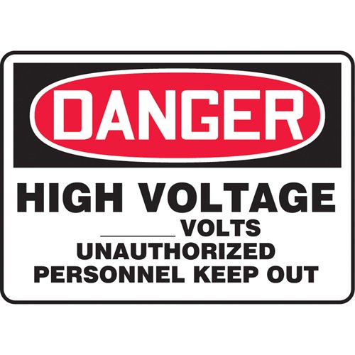 SL178-Customizable "High Voltage" Sign