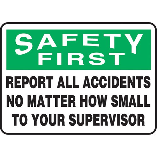 SL763-"Report All Accidents" Sign