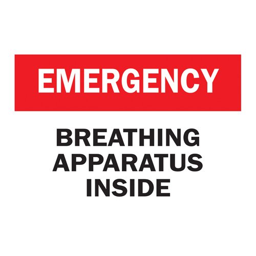 SL782-"Breathing Apparatus Inside" Sign