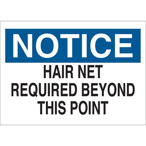 SM216-"Hair Net Required" Sign