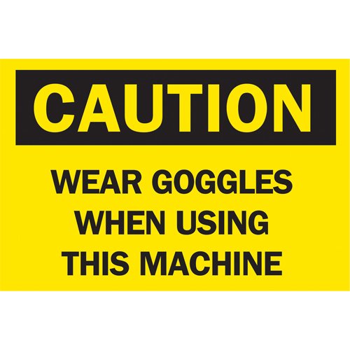 SM326-"Wear Goggles" Sign