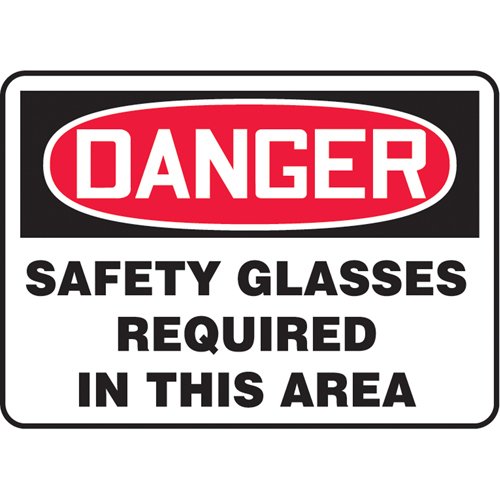SM337-"Safety Glasses Required" Sign