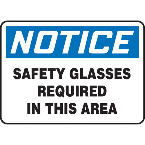 SM355-"Safety Glasses Required" Sign