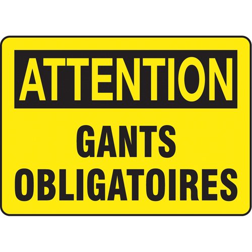 SO270-"Gants obligatoires" Sign