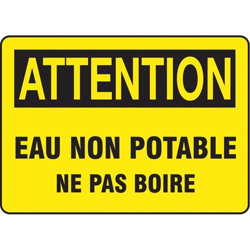 SO340-"Eau non potable" Sign