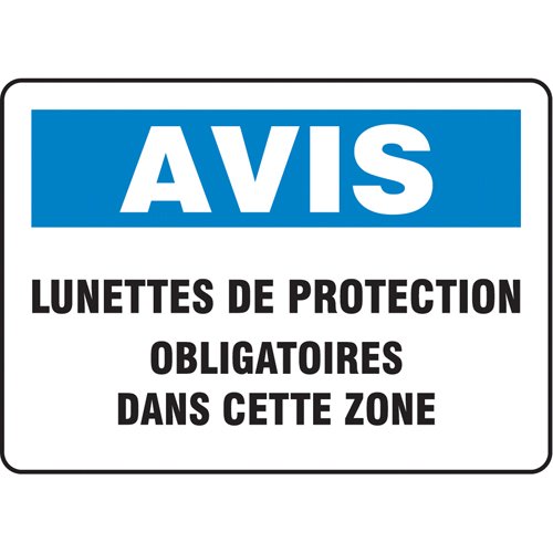 SO691-"Lunettes de protection" Sign