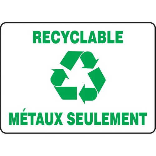 SP822-"Recyclable métaux seulement" Sign