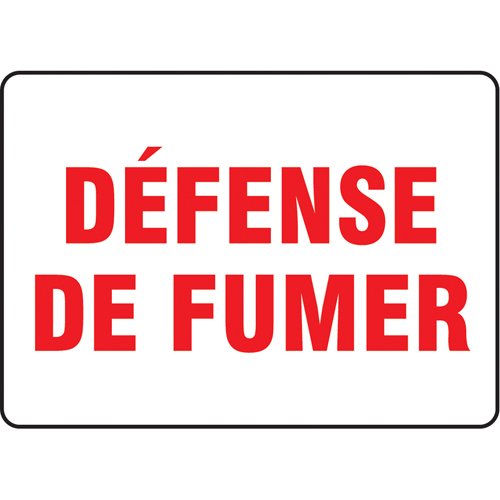 SP858-"Défense de fumer" Sign
