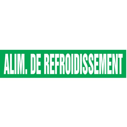 SQ386-"Alim. de Refroidissement" Pipe Markers
