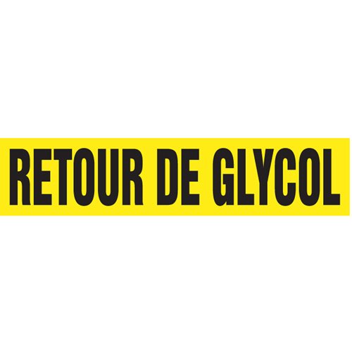 SQ955-"Retour de Glycol" Pipe Markers